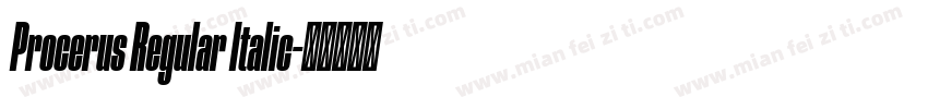 Procerus Regular Italic字体转换